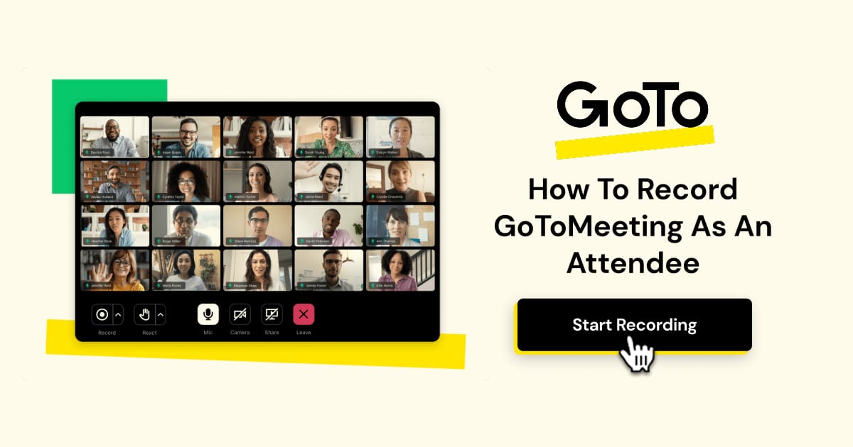How to record GoToMeeting as an attendee
