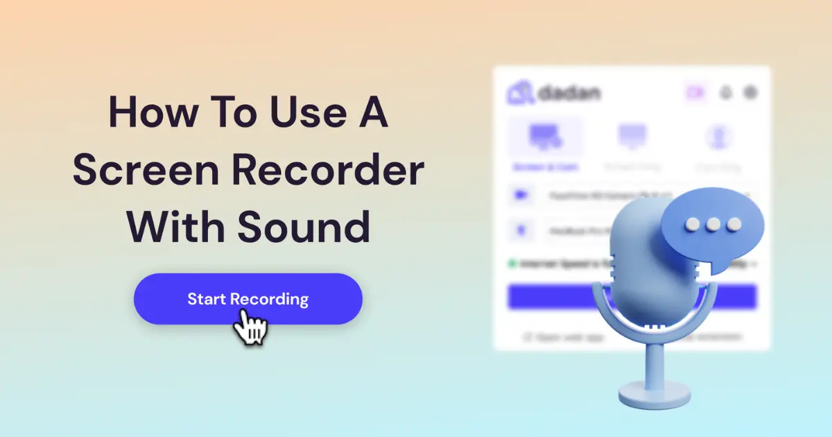 How to use a screen recorder with sound
