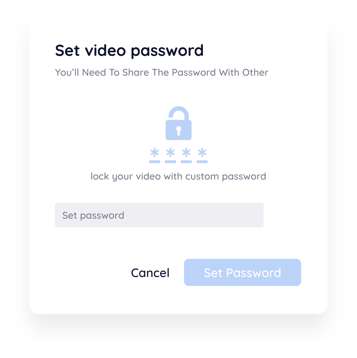 Password Based Access to Videos - Host Securely