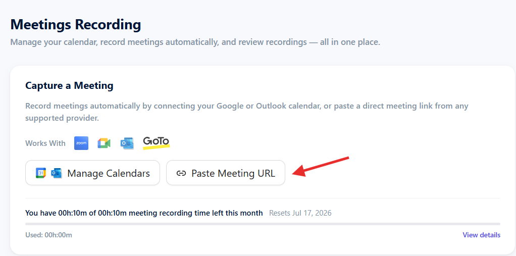 Paste Your Meeting Link Paste Your Meeting Link
