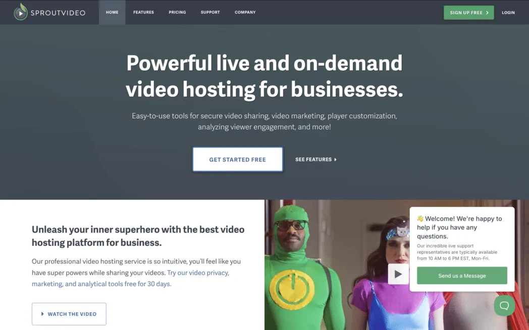 Sproutvideo website