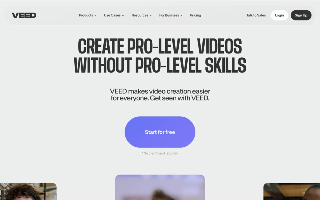 Veed.io website