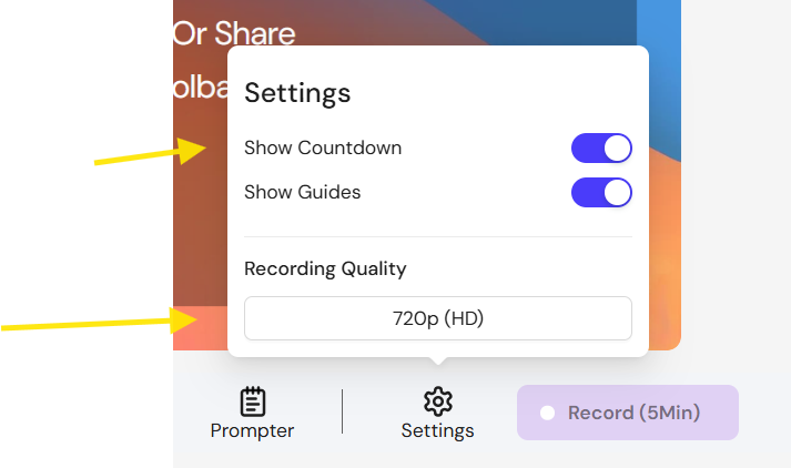 Set Recording Quality Set Recording Quality