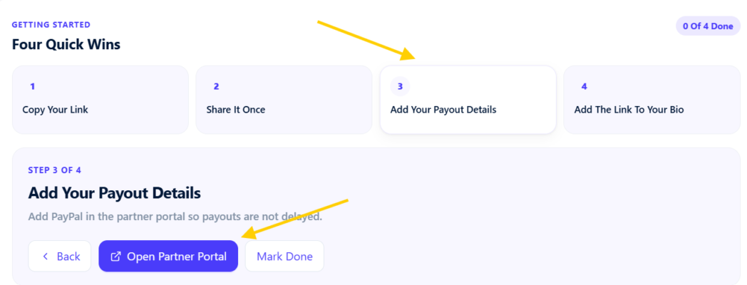 add payout details