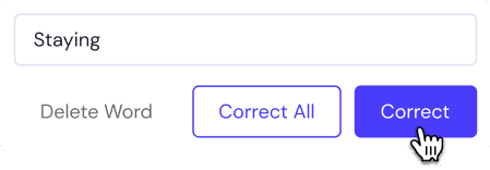AI Video Transcription 10 correct word