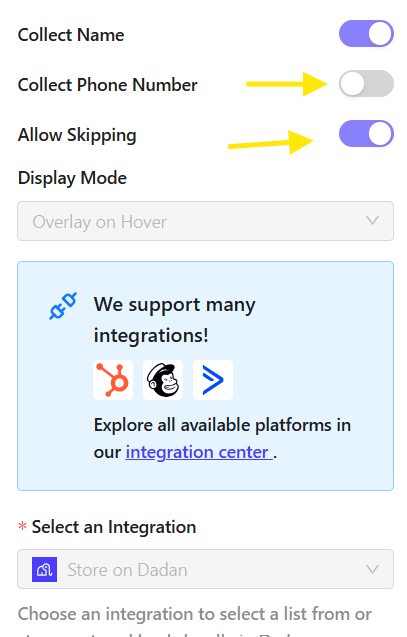 customize video form