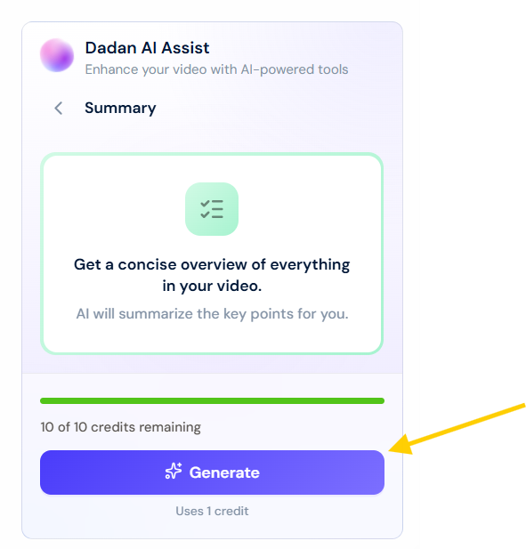 generate summary