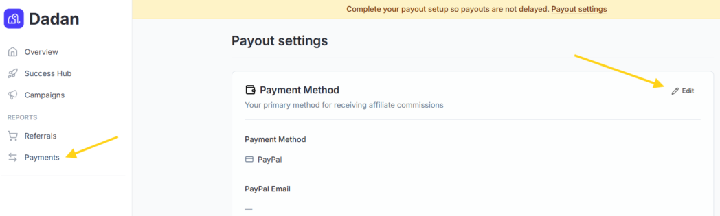 payment setting