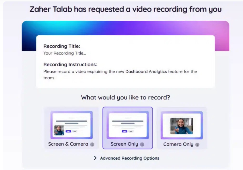 recording option recording option