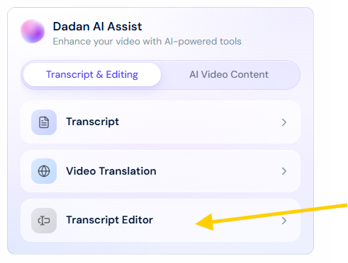 transcript editor transcript editor