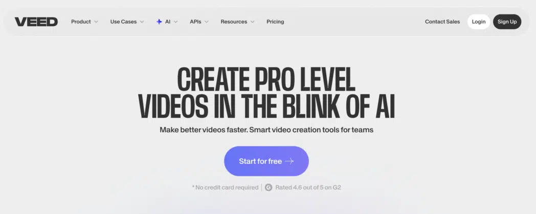 veed text based video editor