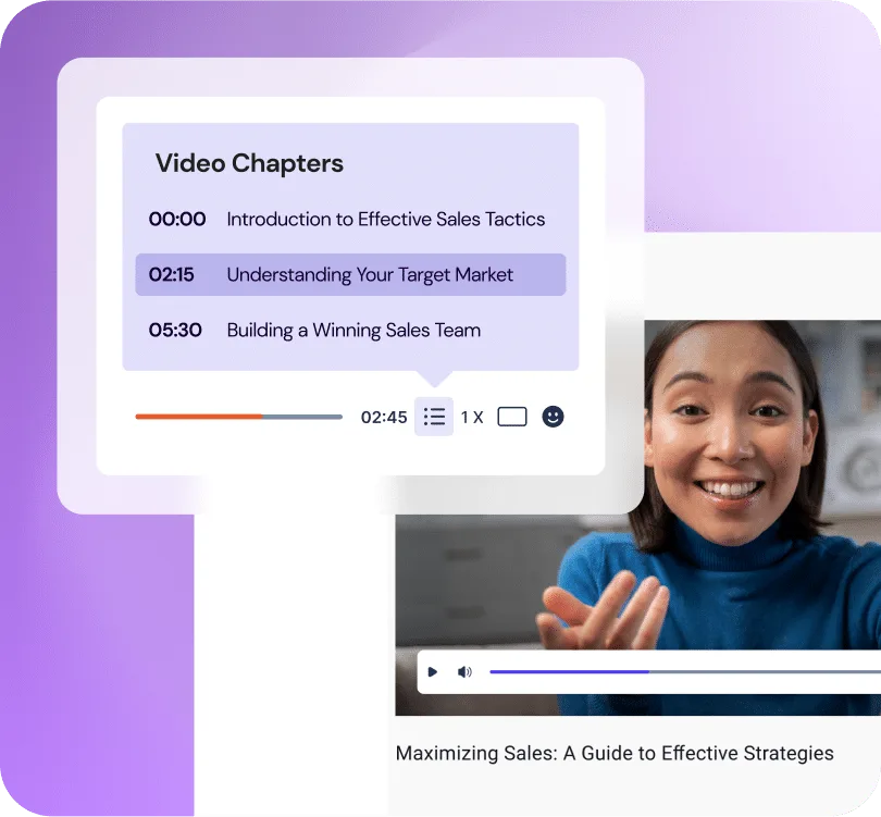 video ai player chapters