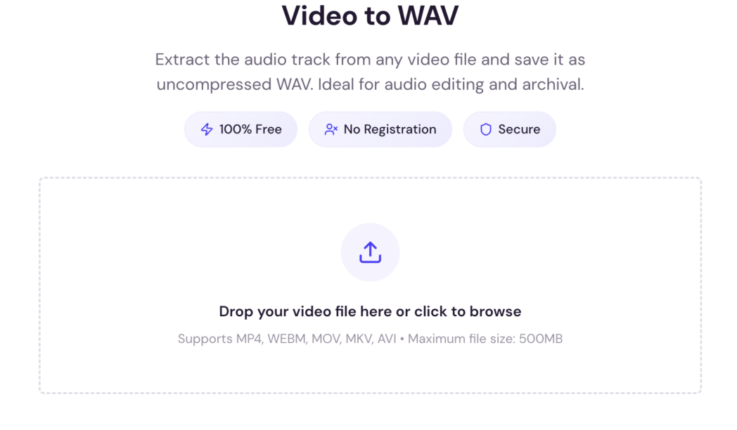 video to wav