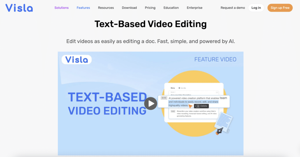 visla text based video editor visla text based video editor
